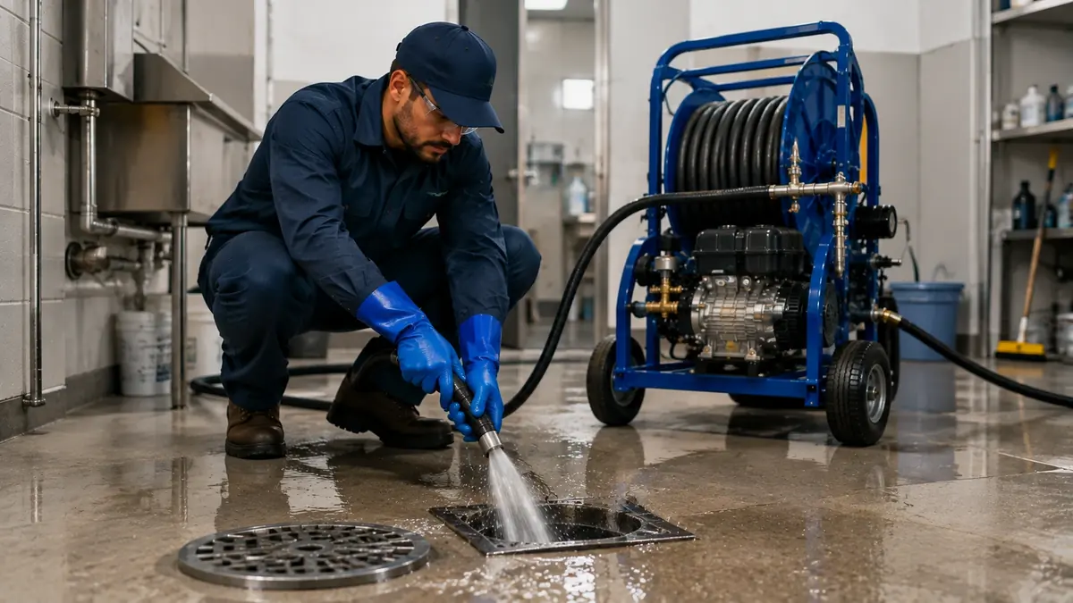 Floor Drain Hydro Jet Cleaning in Guatay