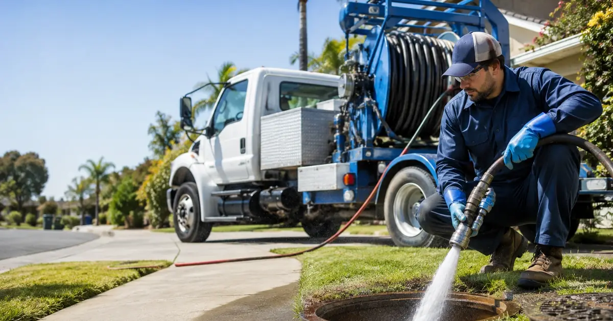 Hydro jet sewer cleaning Guatay