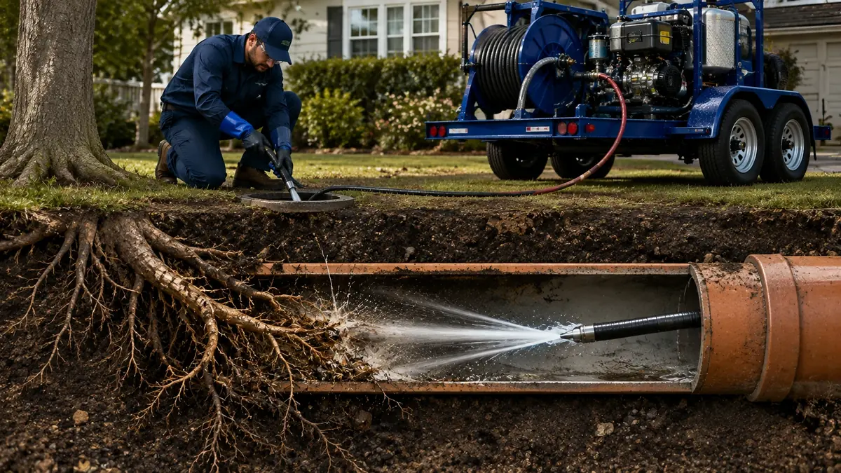 Tree Root Removal with Hydro Jetting in Guatay